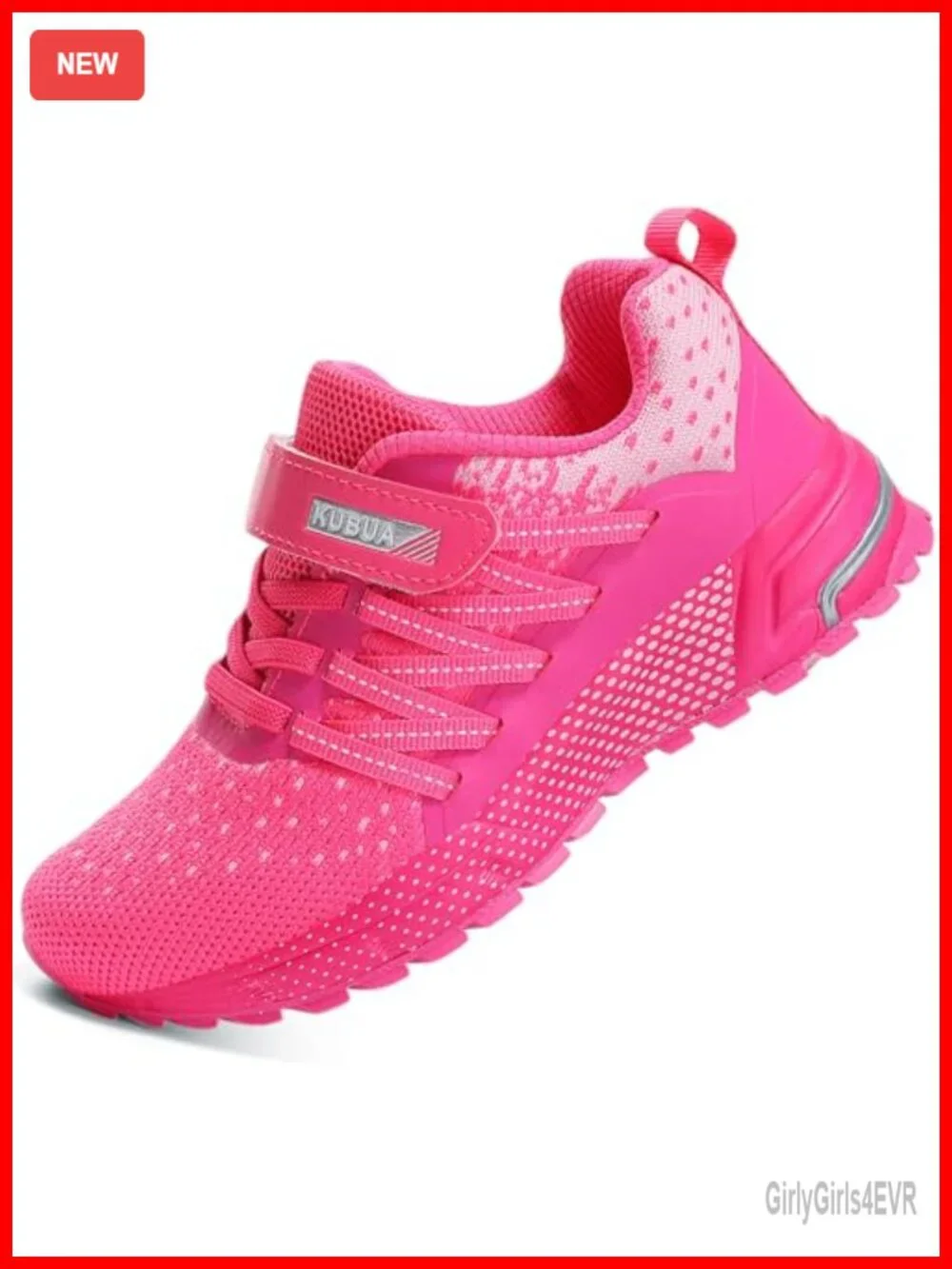 Kids Slip-On Sneakers with Hook-and-Loop Strap Lightweight Running Shoes
